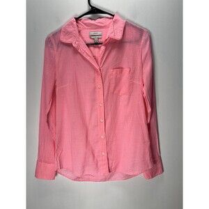 J .Crew  Women’s Boy Shirt Down Button Top  0 XSmall Blouse Pink